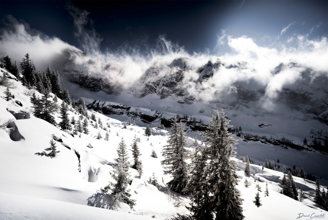 Photo Tourmente en montagne en hiver Limited Edition David Casartelli Photographie