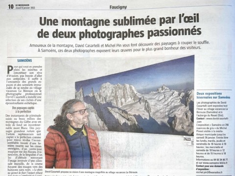 photo article presse le message david casartelli janvier 2022